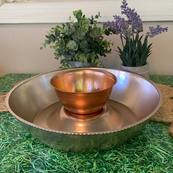 Vintage MMM, chip and dip bowl set, EUC - Picture 3 of 16